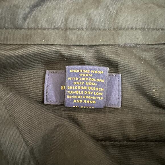 Brooks Brothers 346 Elliot Pleated Chino 36x30 Navy Blue Cotton Dress Pants - Picture 13 of 16